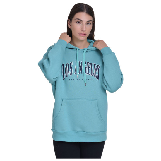 Target Γυναικείο φούτερ Loose Hoodie Fleece "Los Angeles"